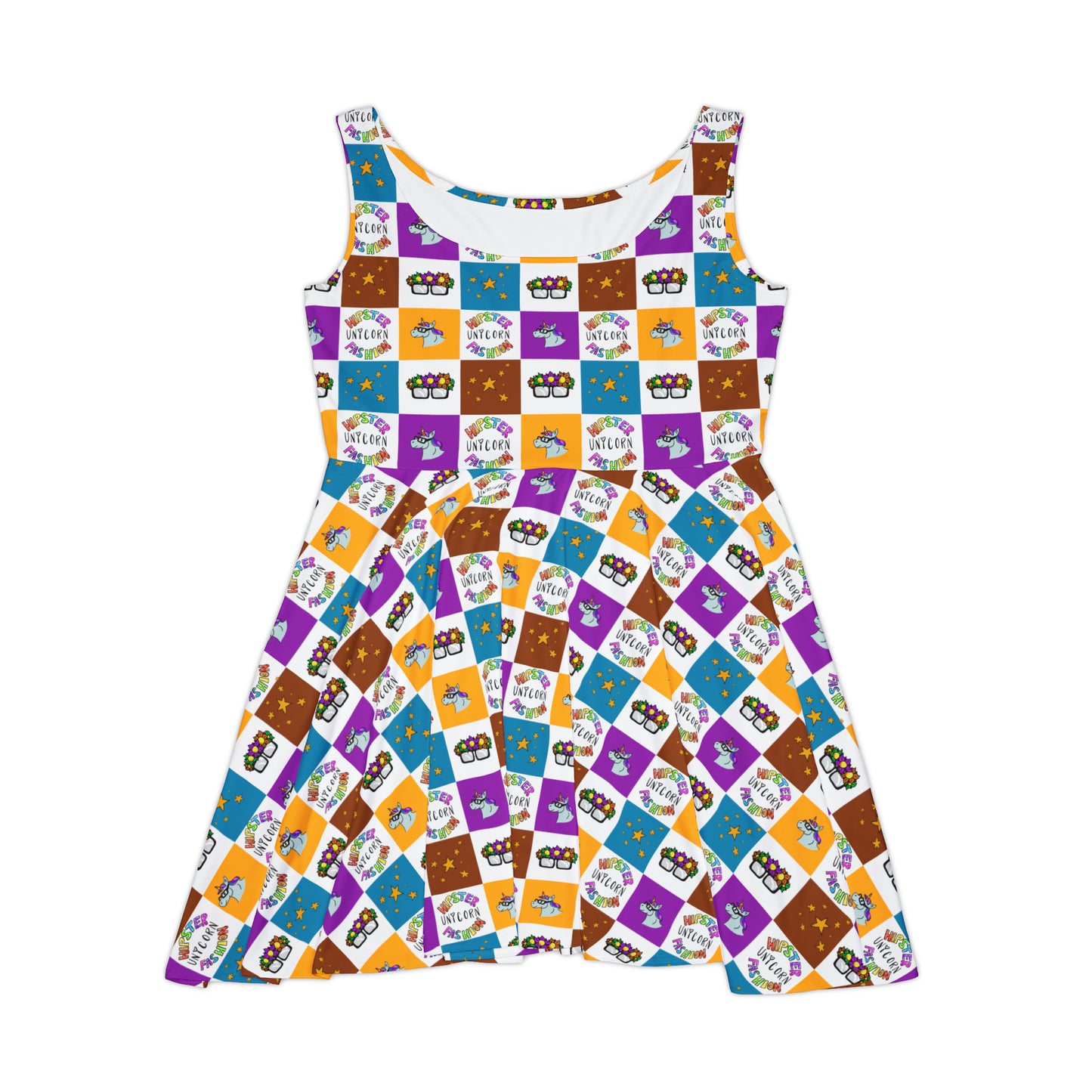 Checkered Unicorn Dress