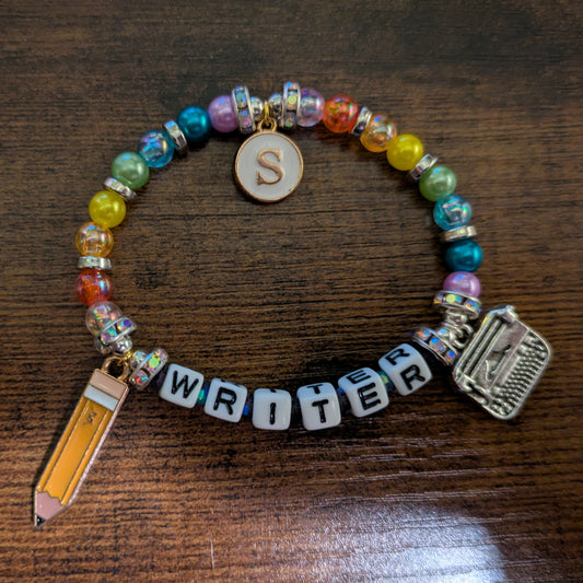 Rainbow Writer Charm Bracelet