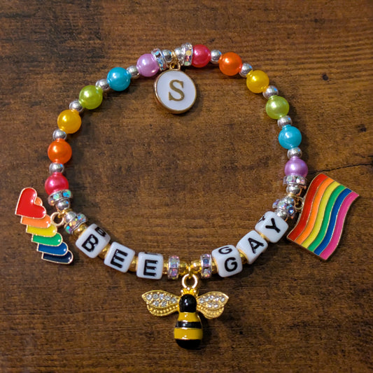 Bee Gay Pride Bracelet